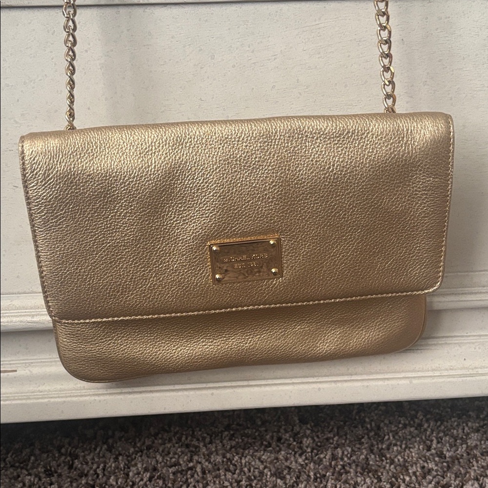 Michael Kors Metallic Gold Crossbody Bag